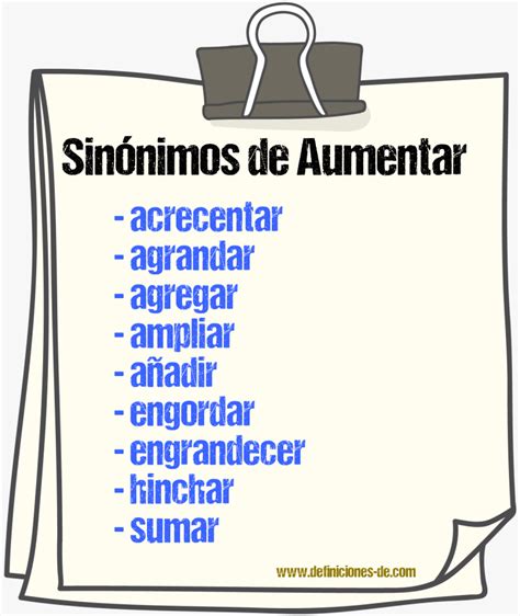 sinonimo de aumentar|sinónimos para aumentar.